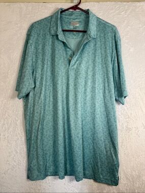 Greg Norman Light Teal Short-Sleeve Polo Shirt XL